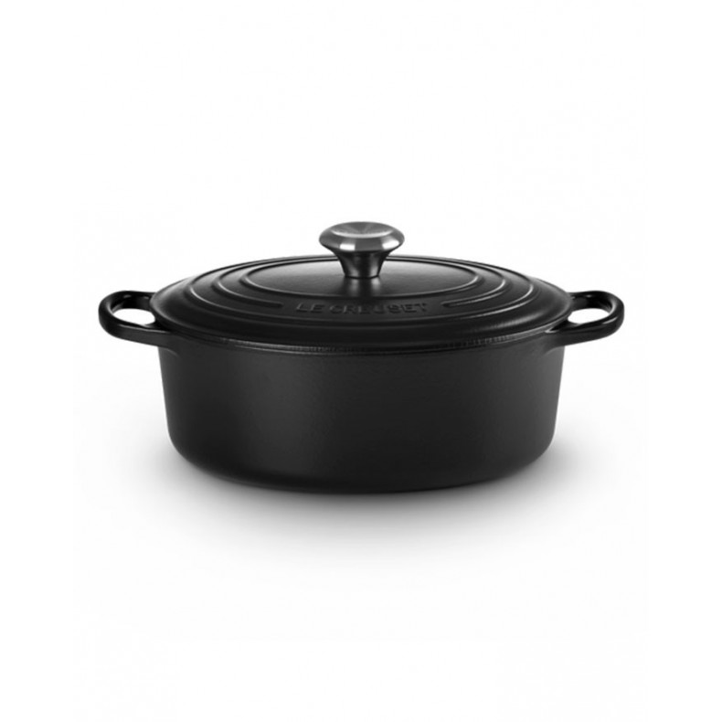 COCOTTE OVAL 31CM NEGRO MATE