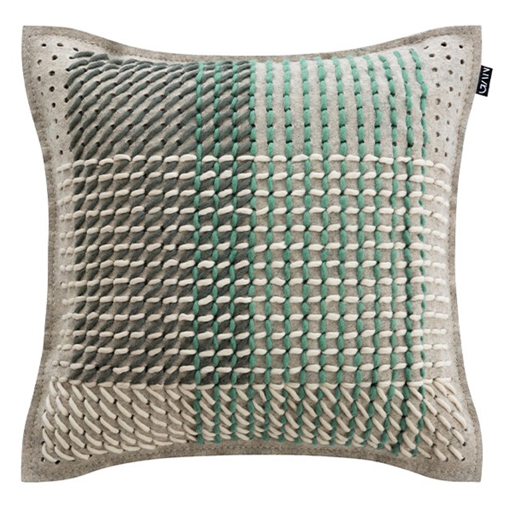 Cojín Canevas Geo Green cuadrado GAN