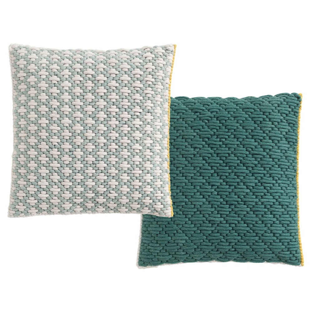 Cojín Silai cuadrado Celadon-Green GAN