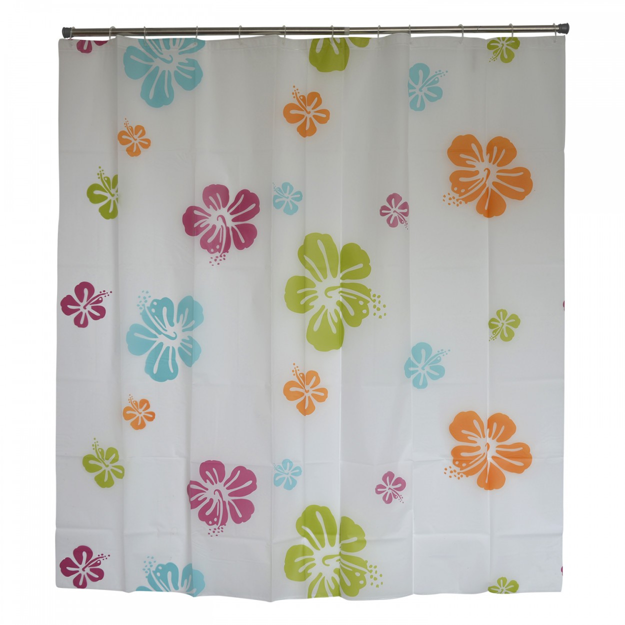 CORTINA DUCHA MULTICOLOR FLORES 180X180CM