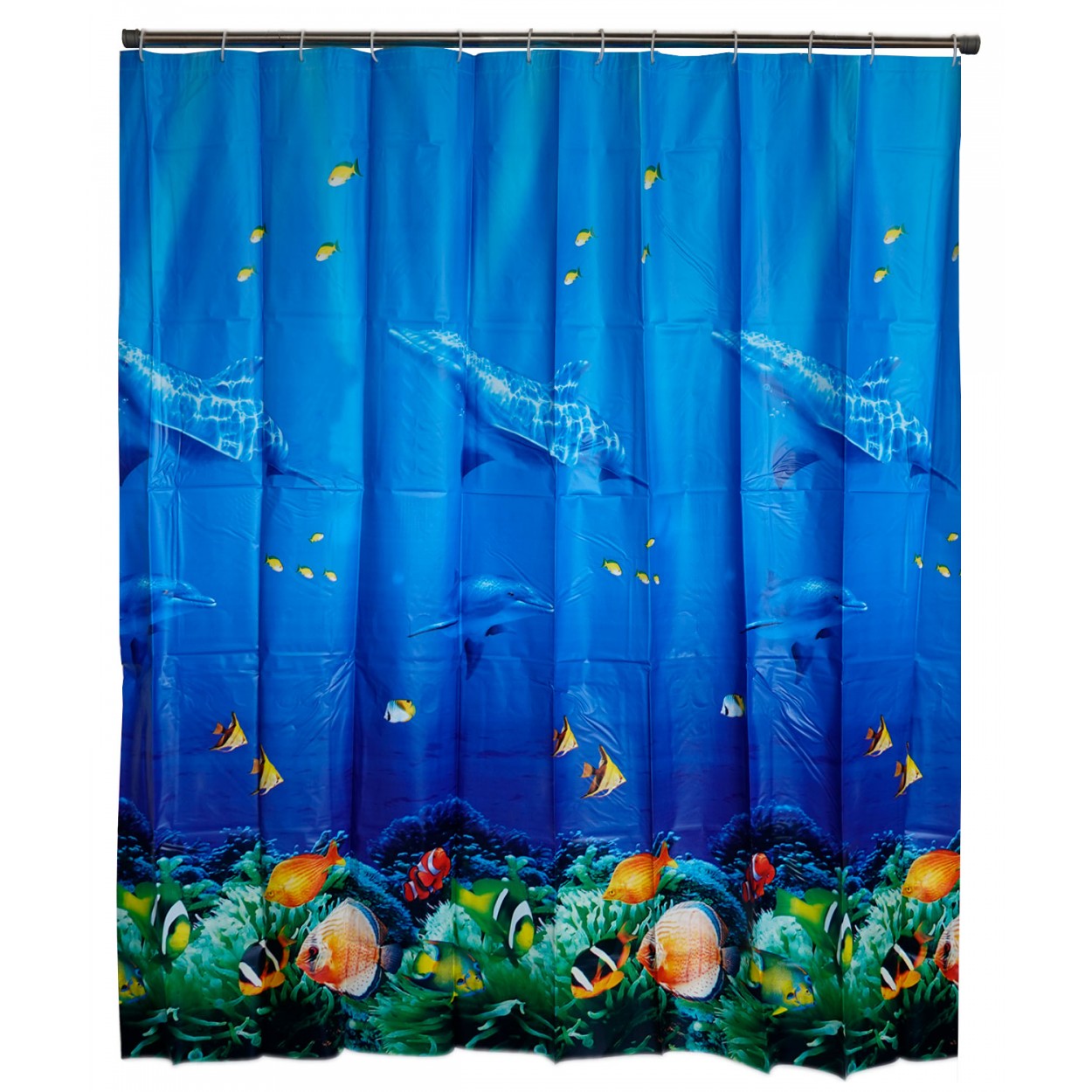 CORTINA PARA DUCHA/BAÑERA PEVA 180X180CM FONDO DEL MAR