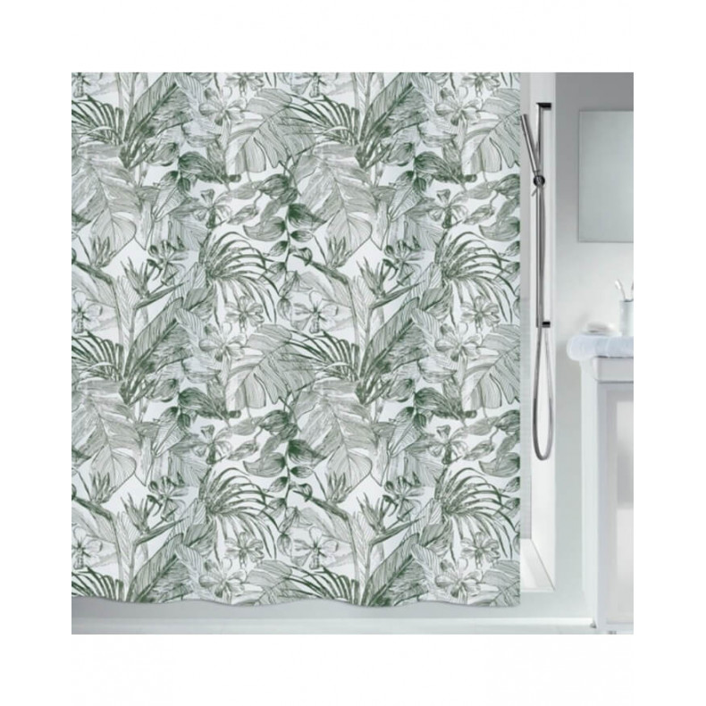 CORTINA DUCHA TROPIC DARK GREEN