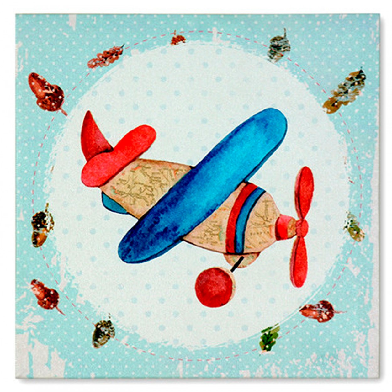 CUADRO DECORATIVO LIENZO INFANTIL JUGUETES 28X1,5X28CM