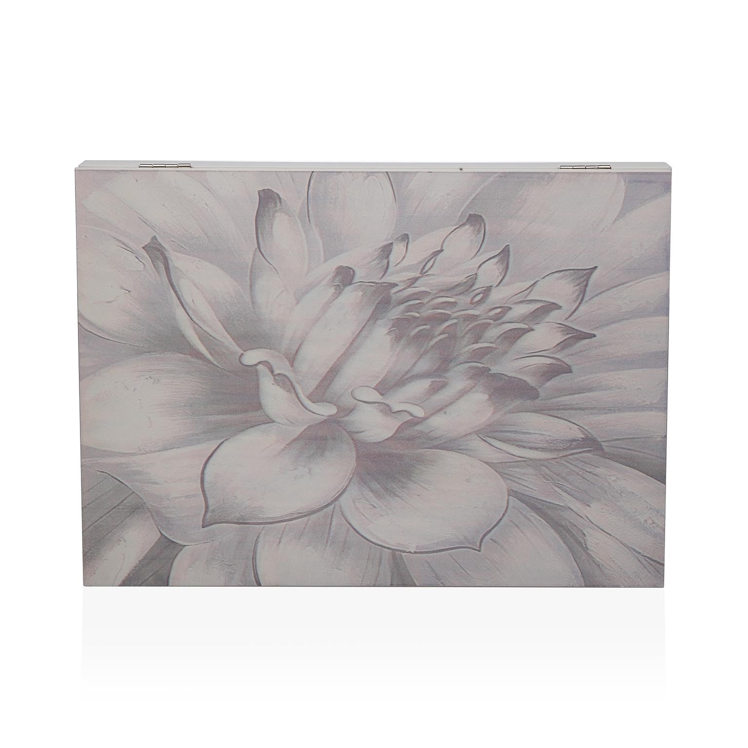 CUBRECONTADOR BLANCO CON FLOR IMPRESAS