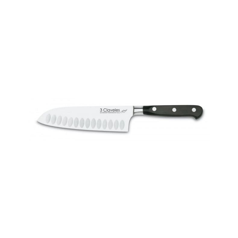 CUCHILLO SANTOKU ALVEOLADO FORJADO FORGE 17CM