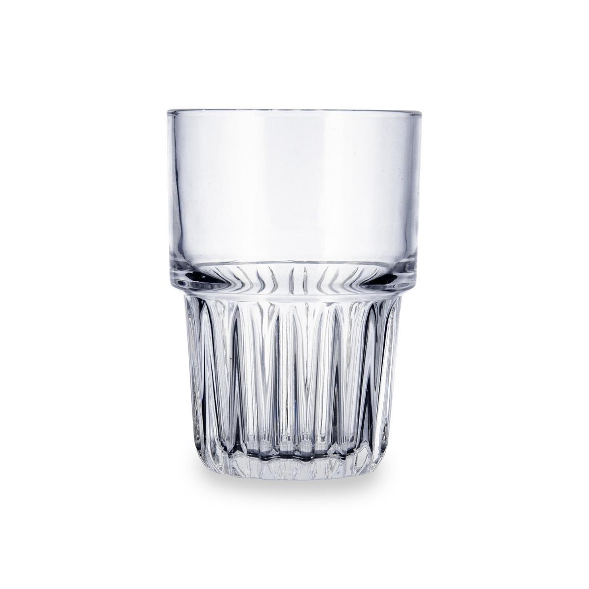 Quid Vaso Alto de Vidrio Modelo Cubik Transparente, 39 cL de Capacidad, Juego de 6 Unidades