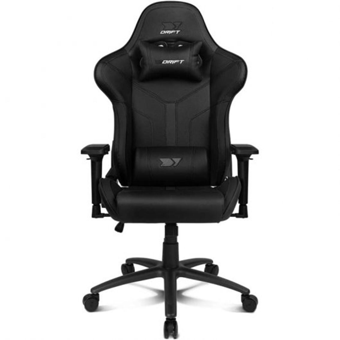 DRIFT DR350 Silla Gaming Ergonómica con Reposabrazos 4D Ajustables, Respaldo Reclinable 90-135°, Soporte Lumbar & Cervical, Negro