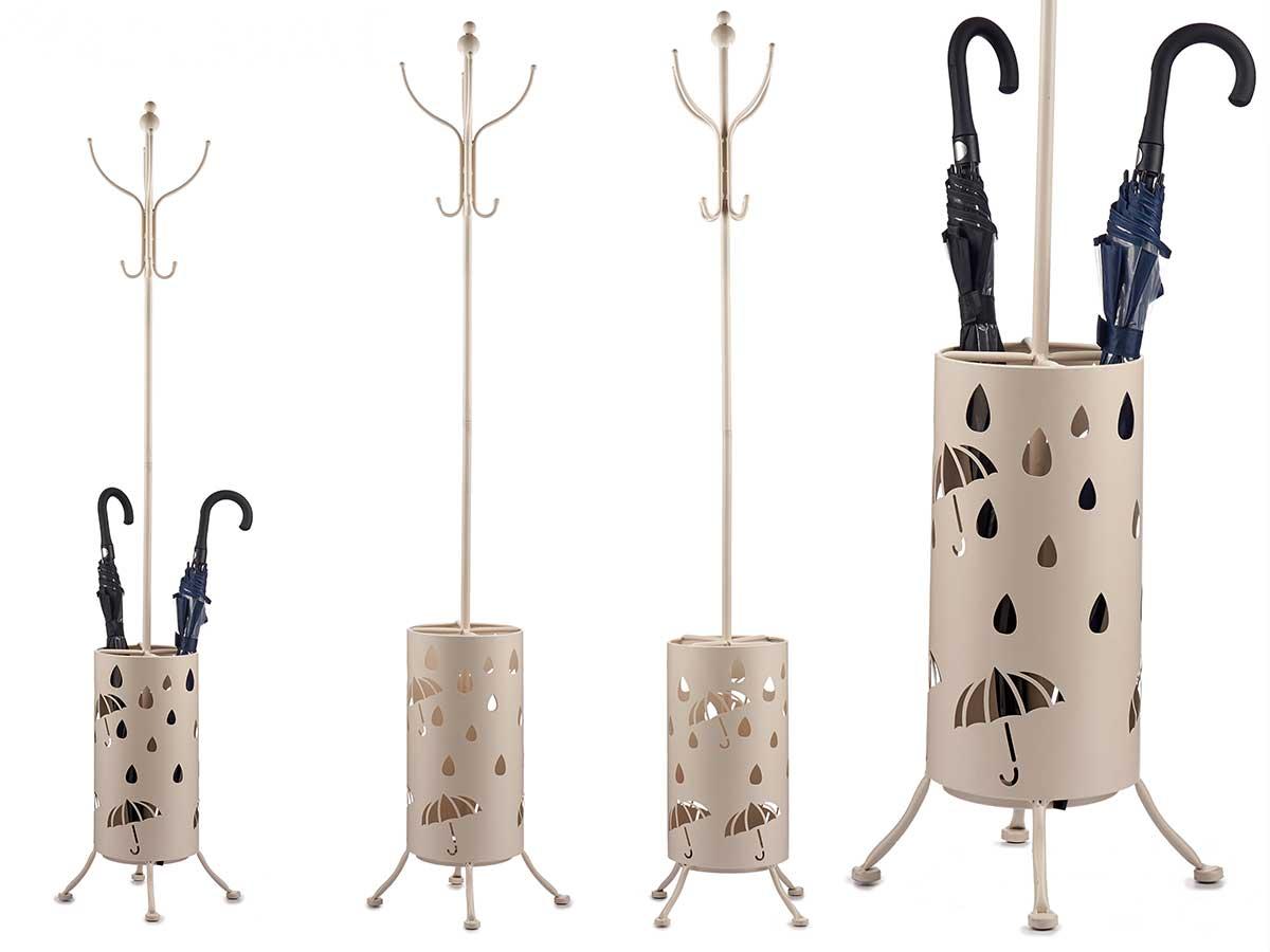 Giftdecor Perchero Paraguero de Metal Redondo en Color Crema, 44x1.9x44 cm
