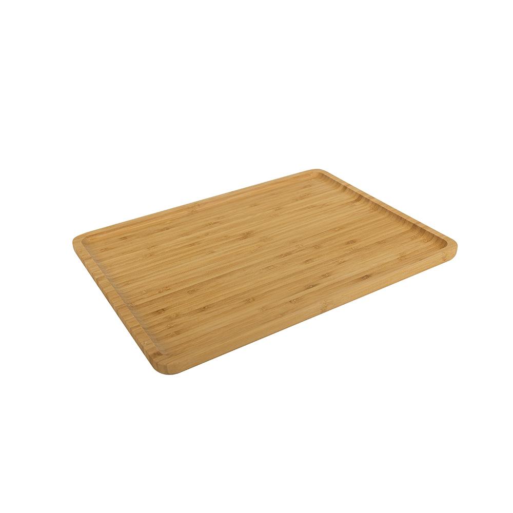 Leone Bandeja Rectangular Bambú 39x29x1,5 cm Apta para Alimentos