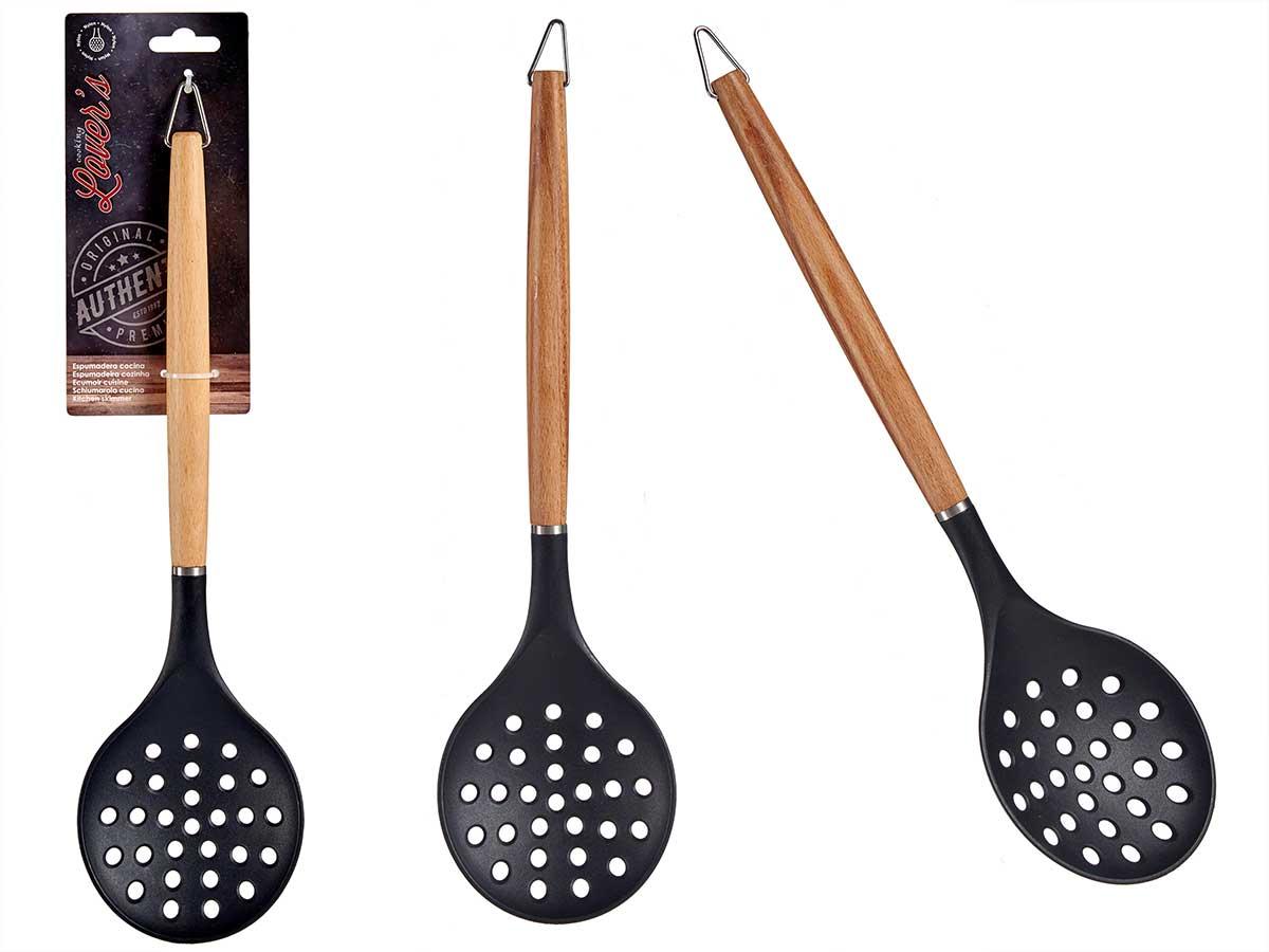 Kinvara Espumadera de Nylon con Mango de Madera de Haya 34.3 cm (48 Unidades)