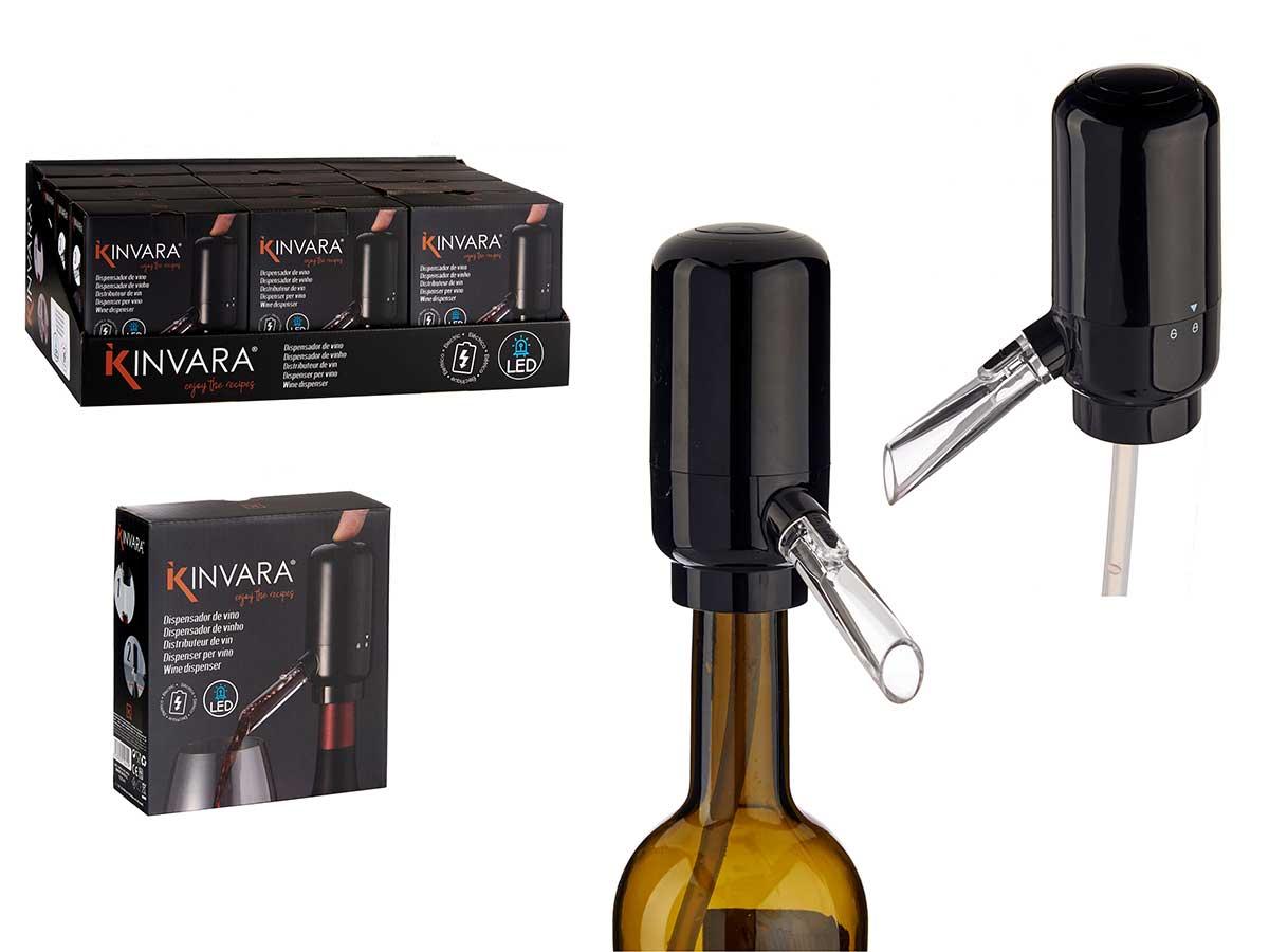 Kinvara Dispensador de Vino Eléctrico Negro 5x11x10 cm (12 Unidades)