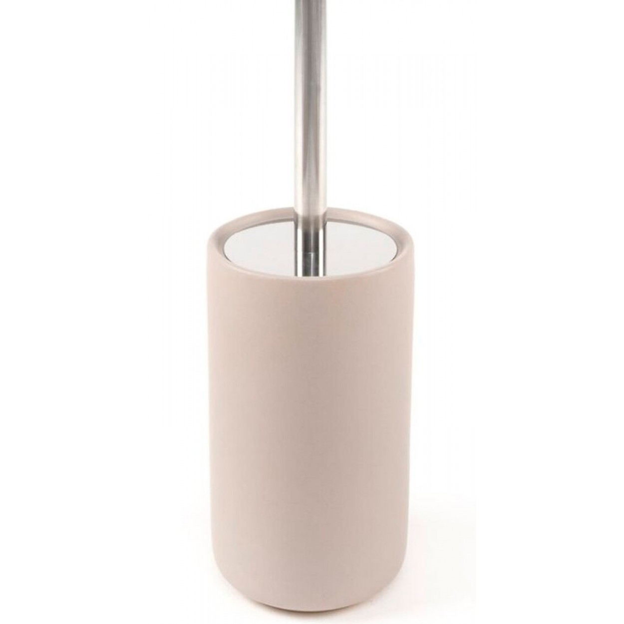 ESCOBILLERO DE BAÑO CERÁMICA GRIS TOPO 10X10X18,5CM