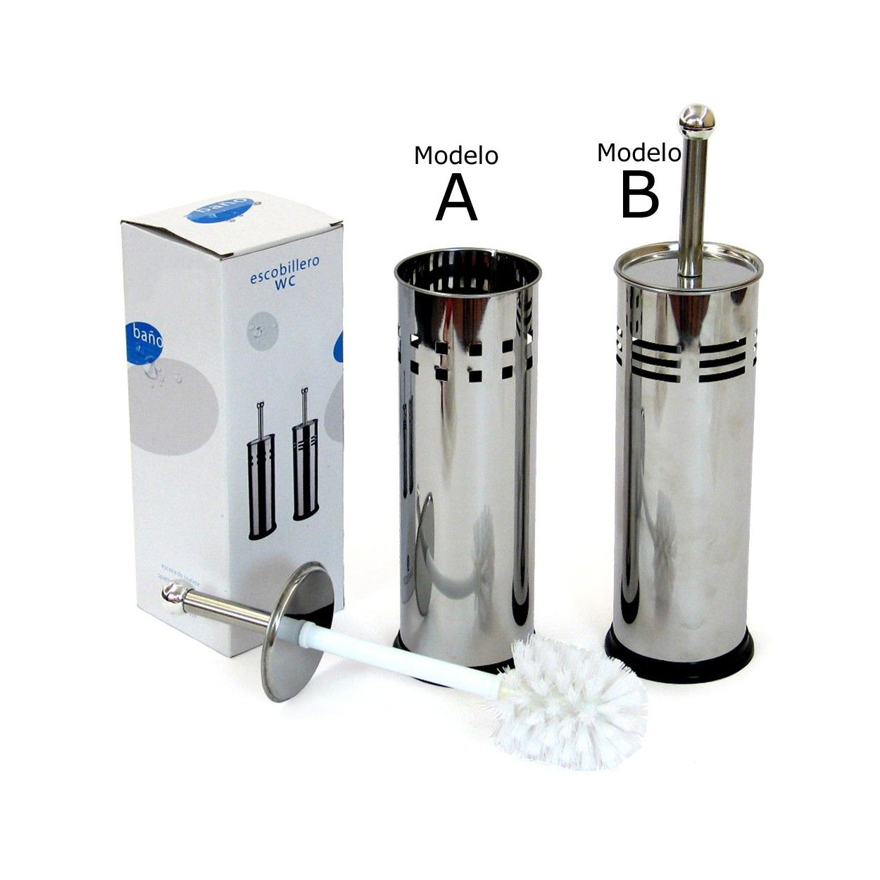 Escobillero de Acero Inoxidable. Diseño Moderno, con estilo Clasic - Hogar y Más