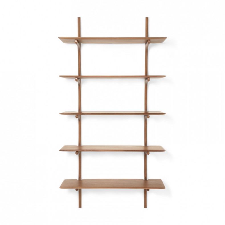 ESTANTERÍA PARED PI CAOBA 5 BALDAS