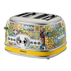 Ariete 156 Tostador 4 Ranuras con 6 Niveles de Tueste, Descongelar, Recalentar, Cancelar y Bandeja Recogemigas Extraíble