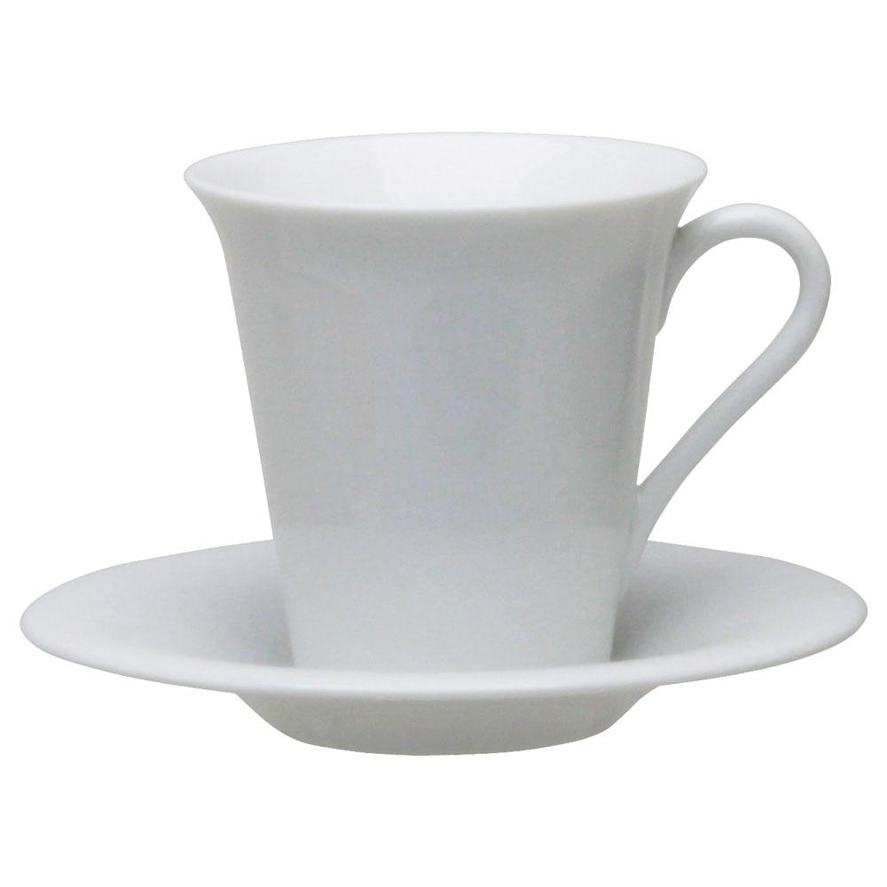 Avet Taza de Desayuno con Plato 300 ml - Juego de 6 Unidades de Porcelana Colección Grade