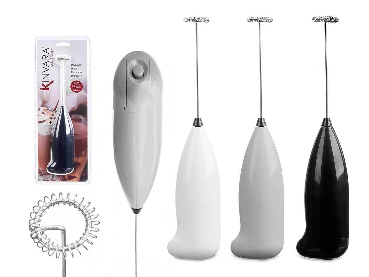 Kinvara Mezclador a Pilas, Surtido Colores (Blanco, Gris, Negro), 21.5x3x5 cm (24 Unidades)