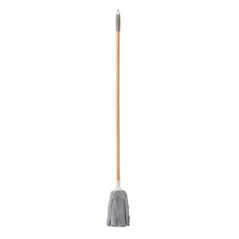 FREGONA MICROFIBRA GRIS CON PALO BAMBOO PRINT