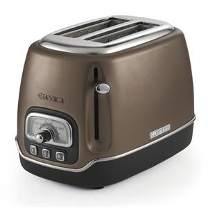Ariete 158/36 Tostador Classica Bronce, 2 Ranuras, 6 Niveles de Tueste, Bandeja Recogemigas Extraíble