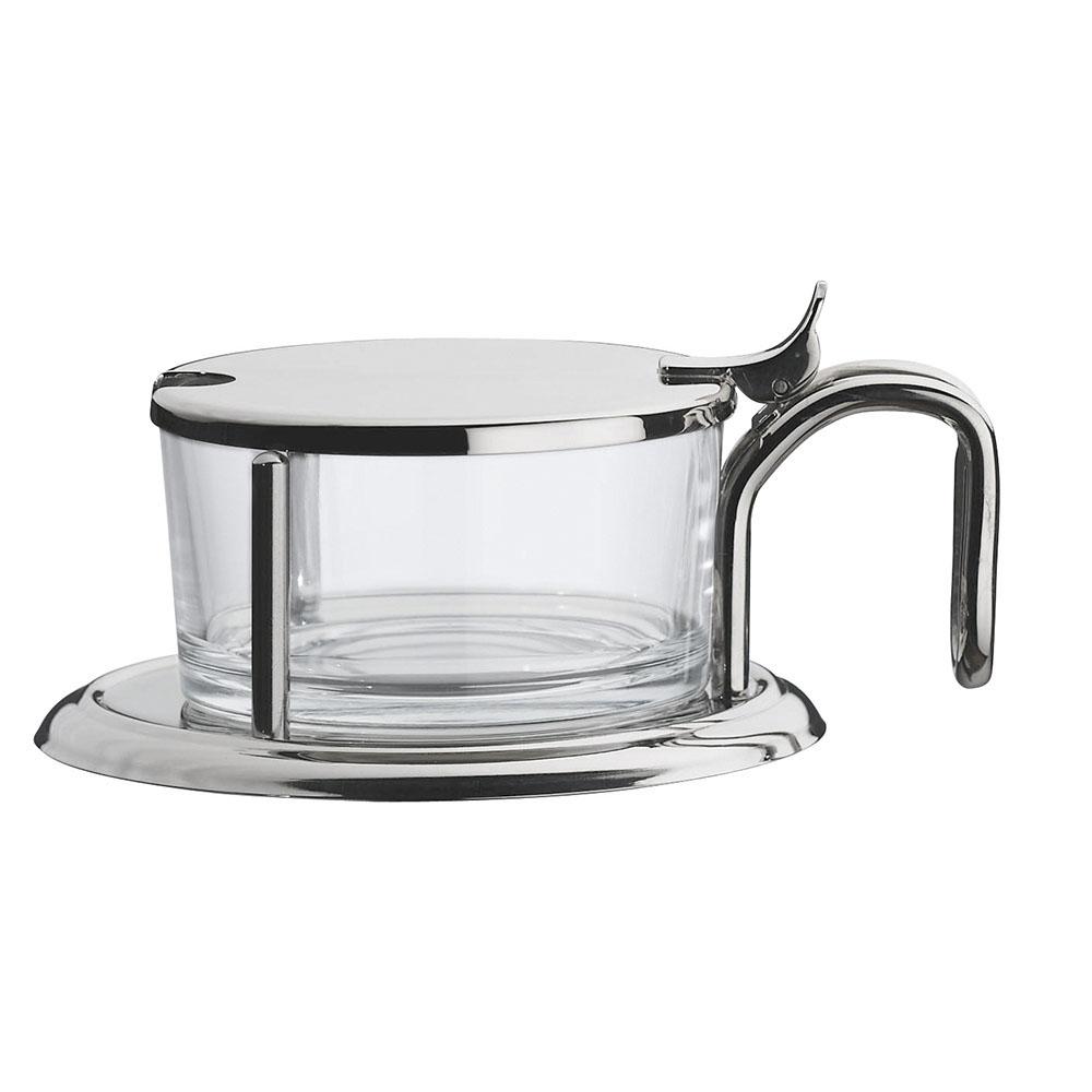 Abert Azucarero Quesera Acero Inoxidable y Cristal Colección Imperial 15,5x12,5 cm