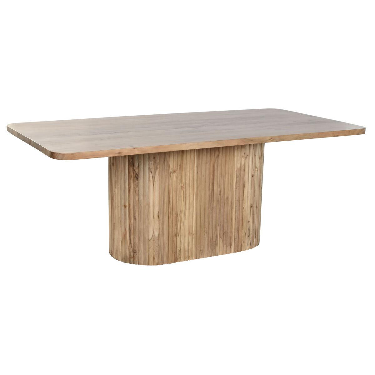 DKD Home Decor Mesa de Comedor Scandi de Madera de Acacia - Medidas 100 cm Largo x 200 cm Ancho x 76 cm Alto, Peso 88 kg