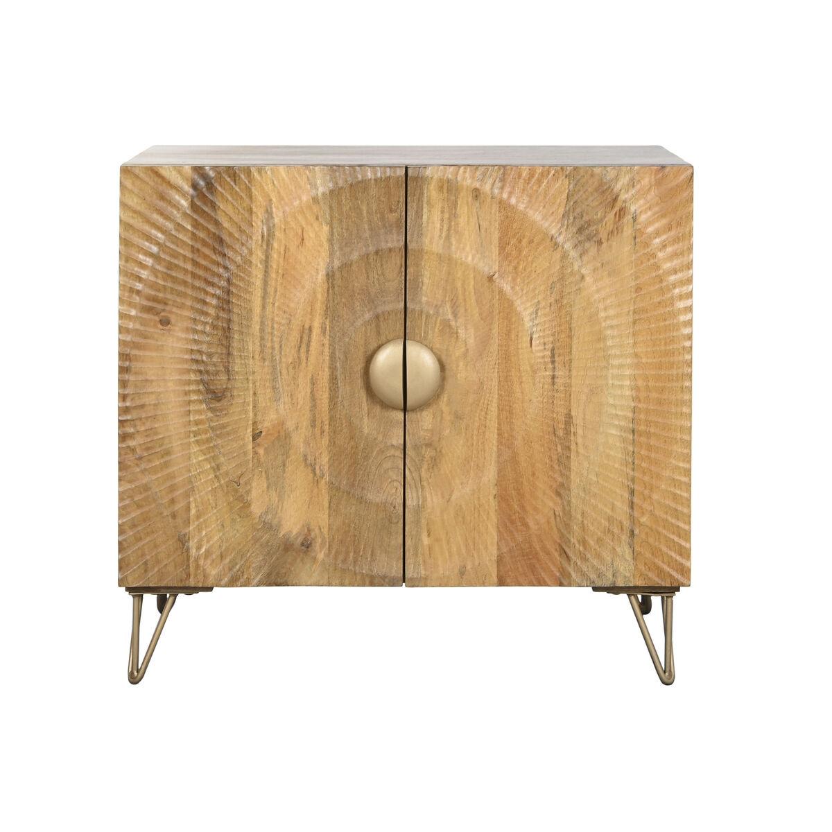 Aparador Home ESPRIT Dorado Natural Metal Madera de mango 81 x 45 x 75 cm