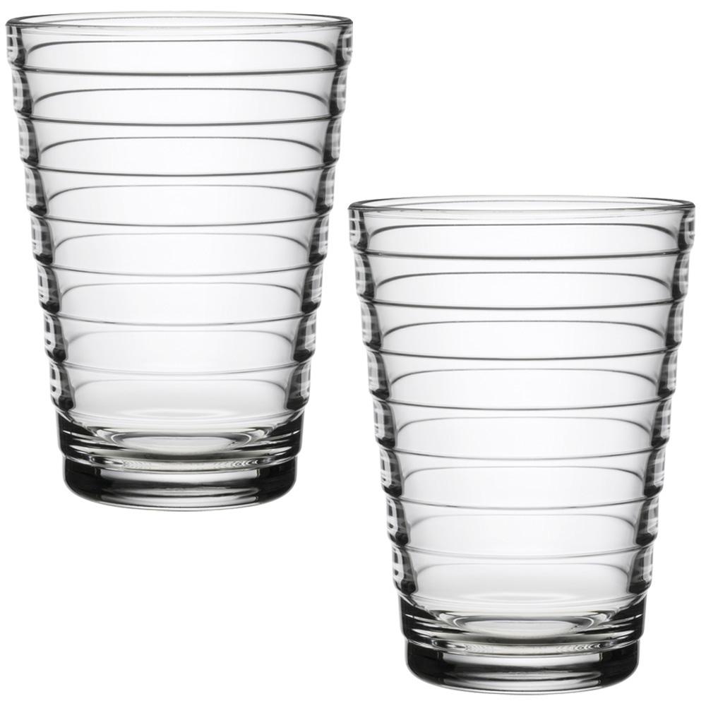 Iittala Set de 6 Vasos Aino Aalto de 330 ml Transparentes Aptos para Lavavajillas