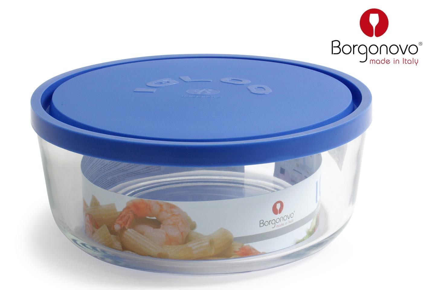 Borgonovo Tarro Igloo 22 cm con Tapa Azul (6 Unidades)