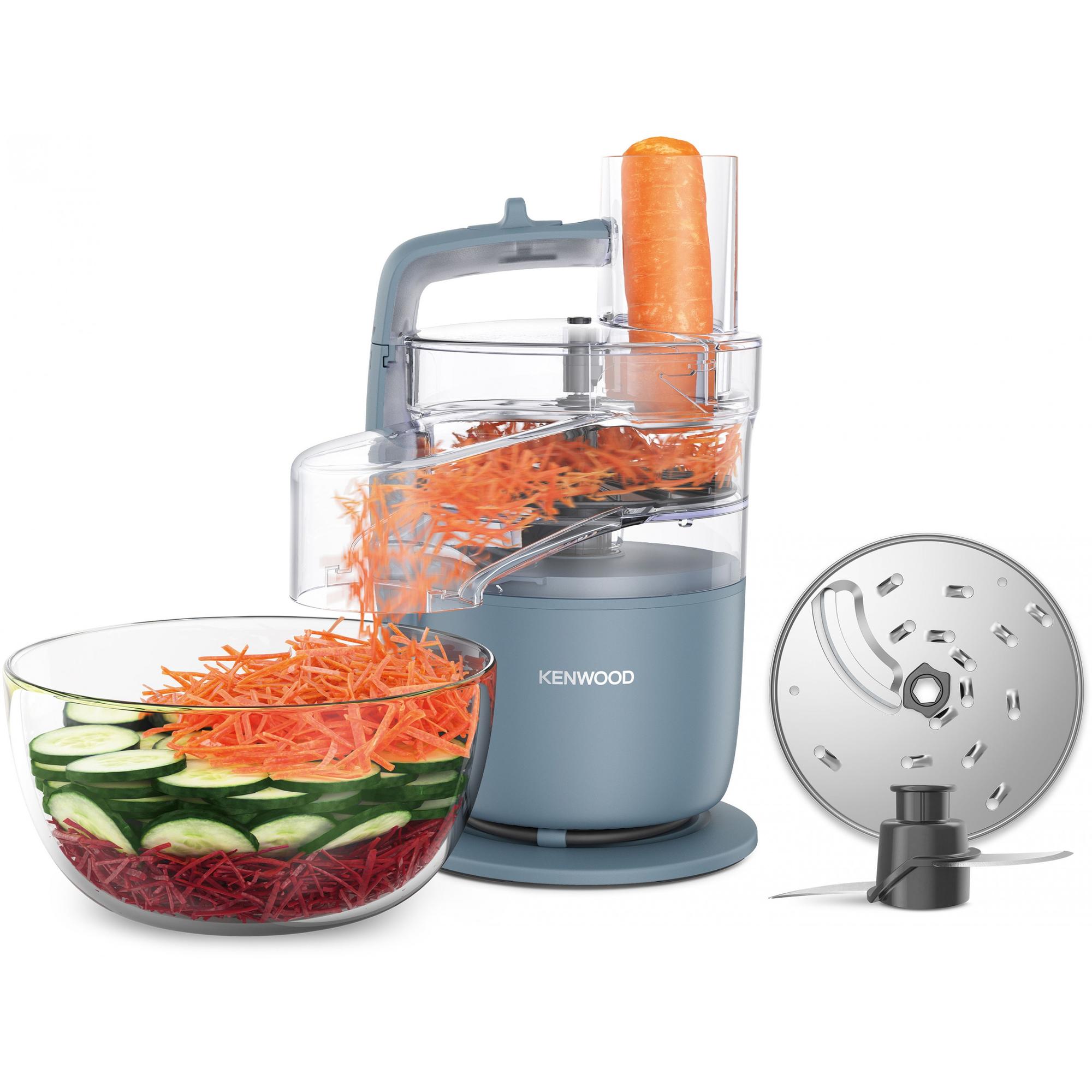 Kenwood MultiPro Go FDP22.130GY Procesador de Alimentos Compacto 1.3L 650W Azul Storm Blue - Mezcla, Pica, Corta, Amasa
