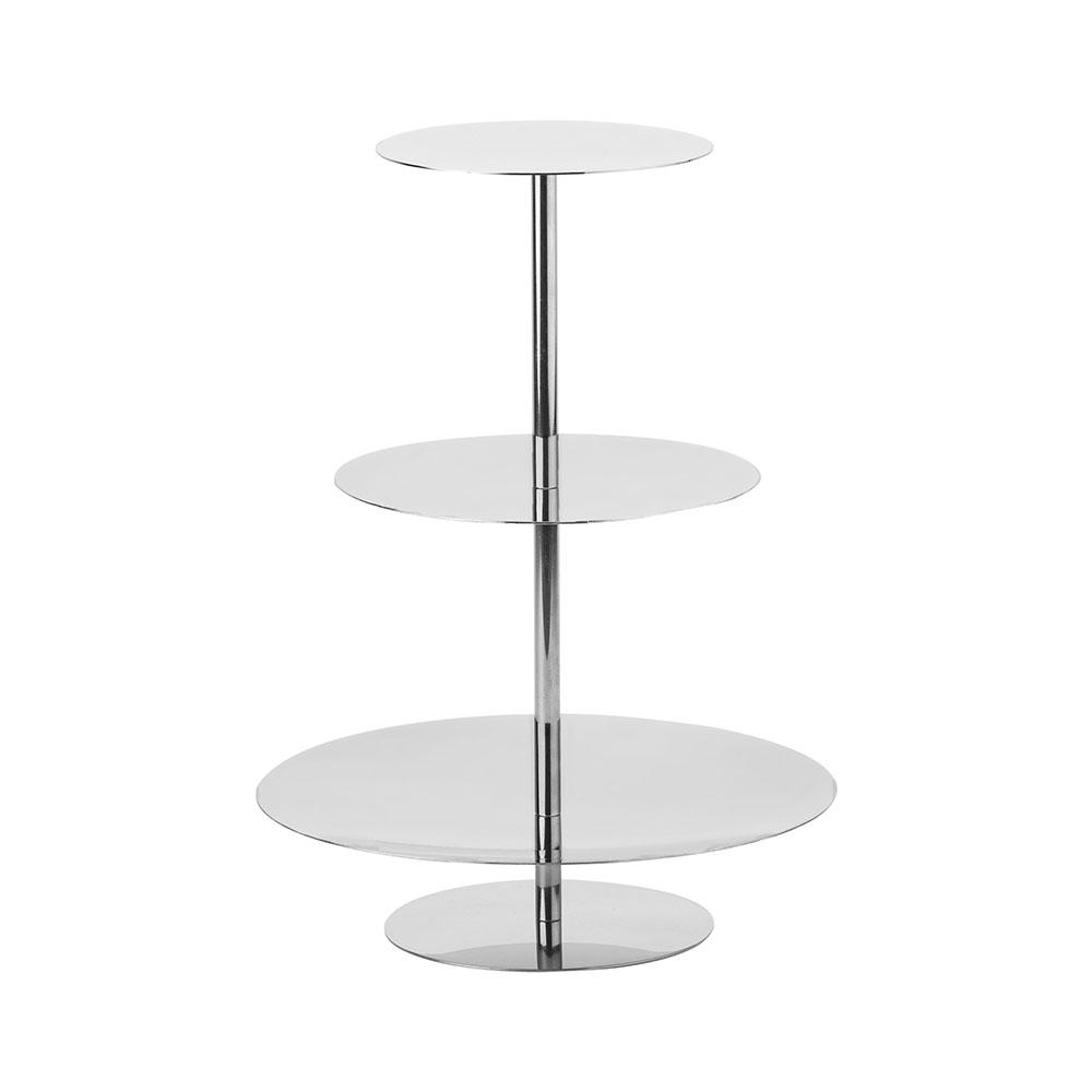 Abert Soporte Buffet 3 Pisos Colección Pastry, Bandejas 12, 16 y 22 cm, Altura 30 cm