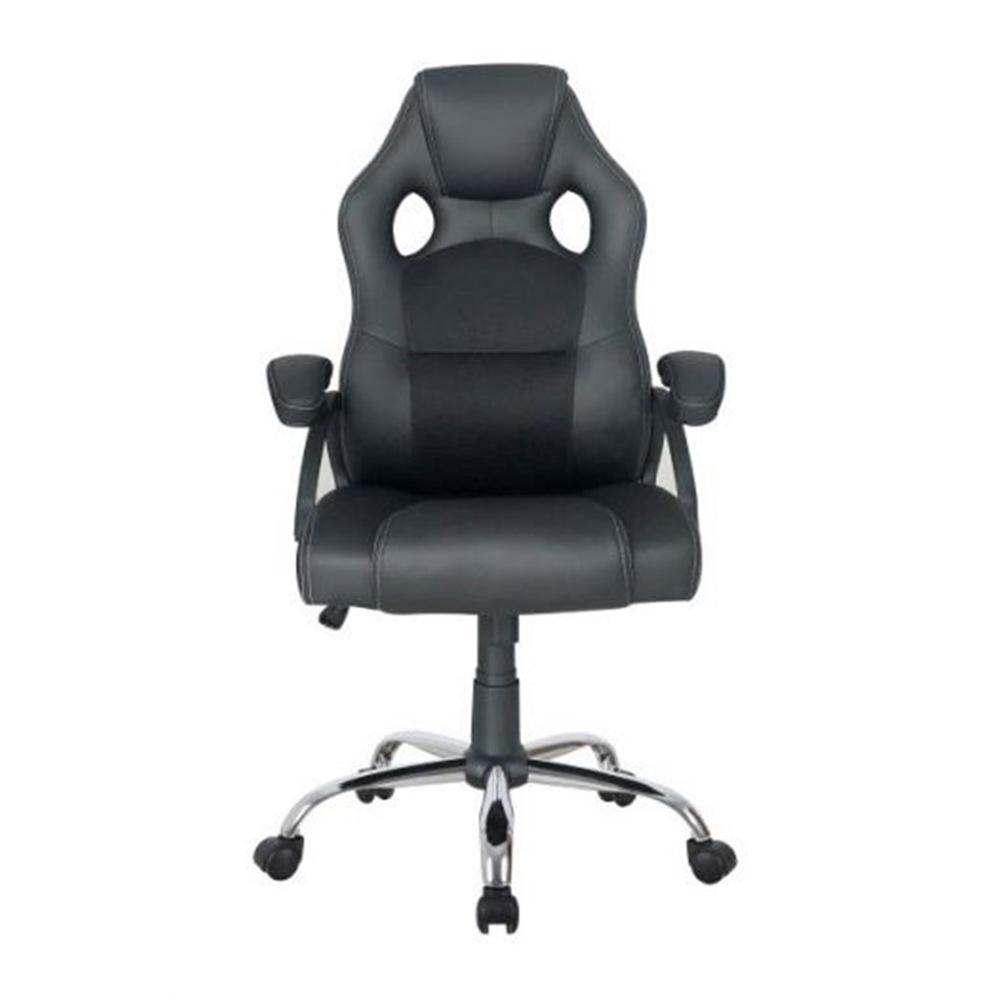 Equip Silla de Oficina 651016 Negra con Respaldo Acolchado, Giratoria y con Ruedas