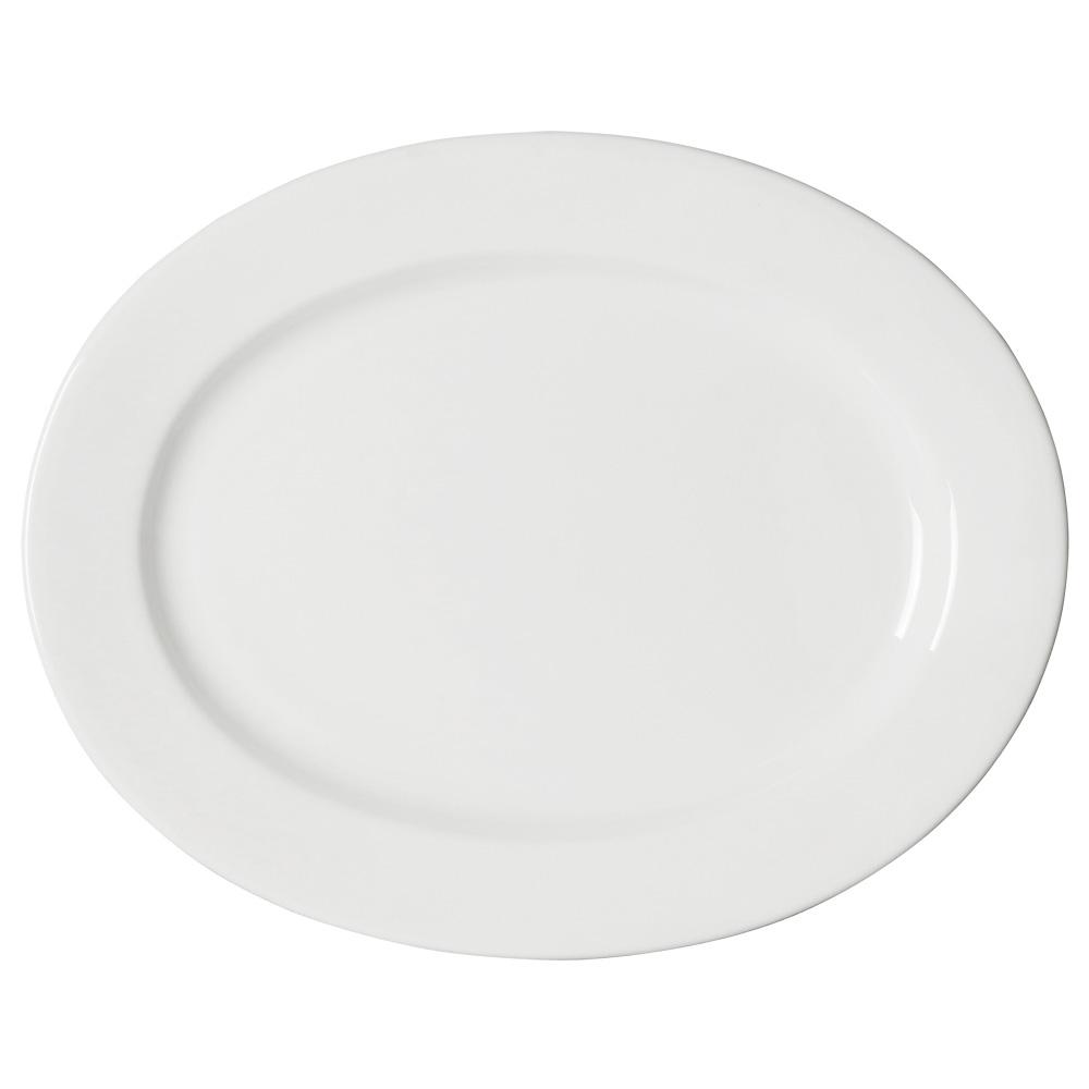 Avet Fuente Oval Plain White 31 cm - Pack de 3 para Hostelería, Apta Microondas, Lavavajillas y Resistente a Golpes