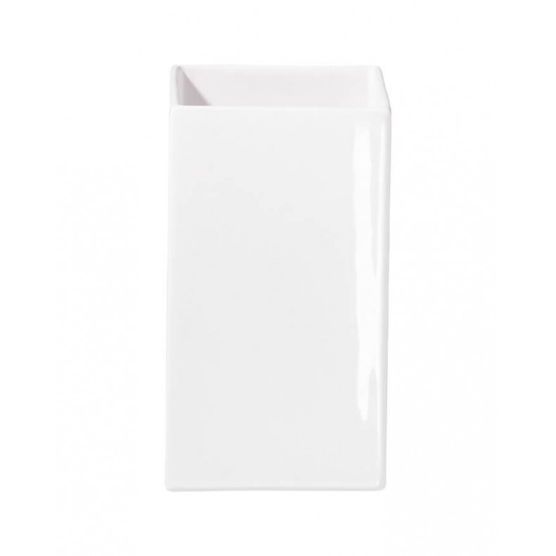 JARRÓN QUADRO BLANCO H21CM