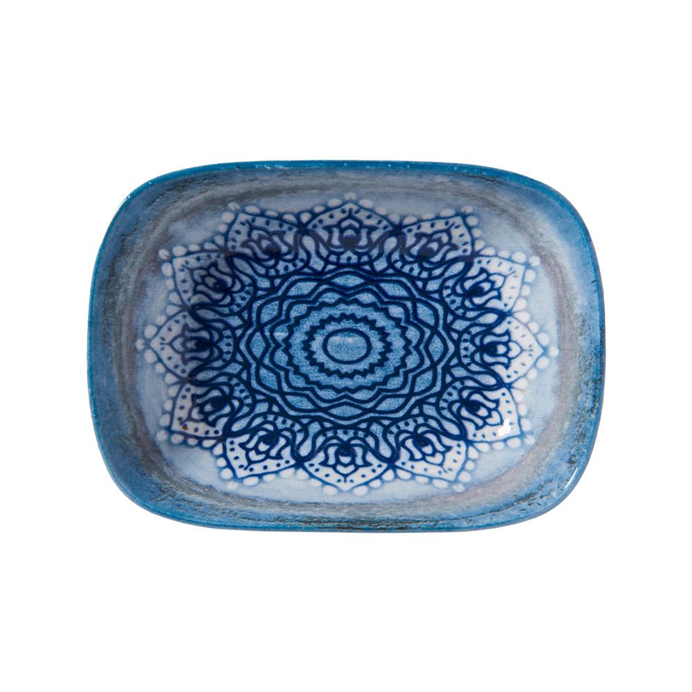 Avet Fuente Oval 17 cm de Stoneware Colección Blue Voyage (12 Unidades)