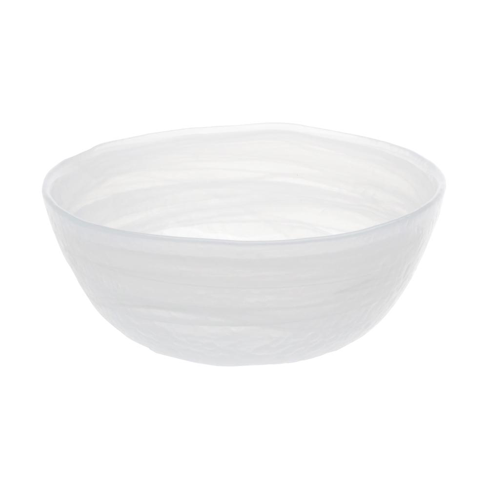 Avet Bol Blanco de 15 cm con Relieve, Efecto Alabastro - Set de 6 Unidades