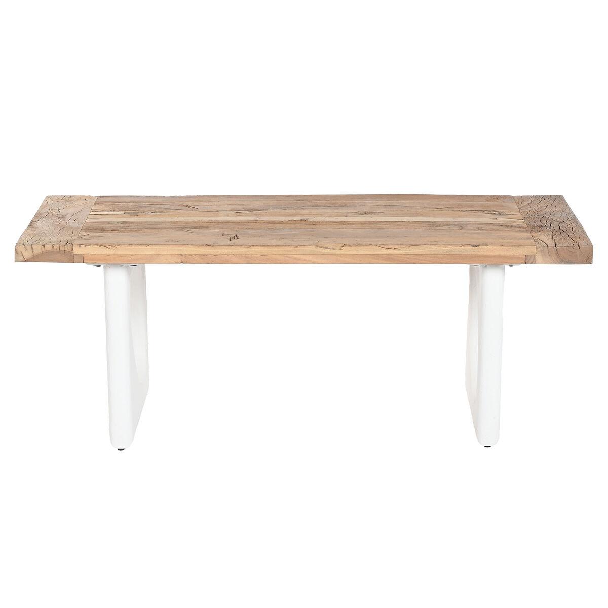 DKD Home Decor Mesa Centro Mediterraneo Blanco Madera Reciclada Mango Ancho 121 cm Largo 60.5 cm Alto 45 cm