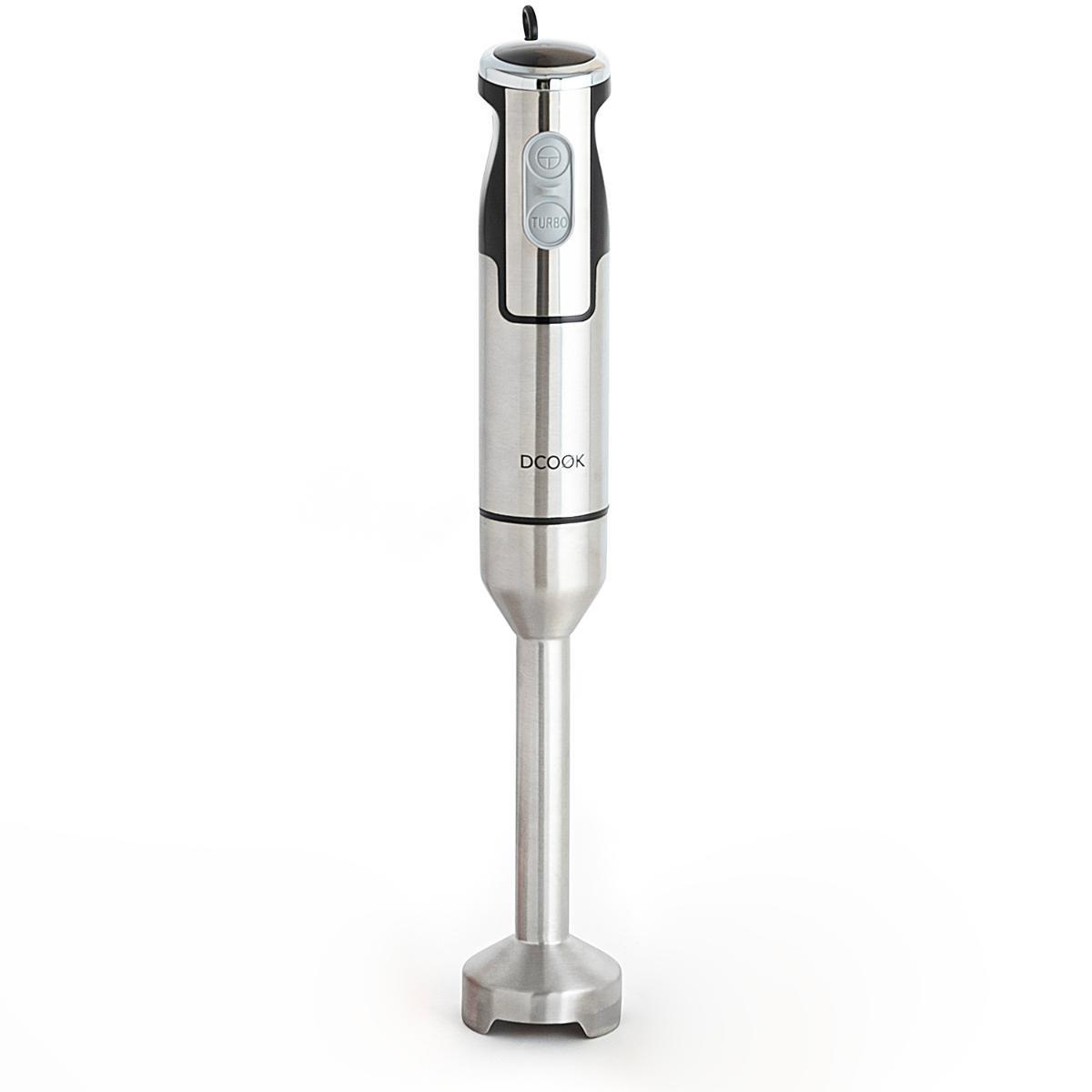 DCook Batidora de Mano Gallery 1000W | Mango Ergonómico | Caña de Acero Inoxidable | Acabado Metalizado Plata