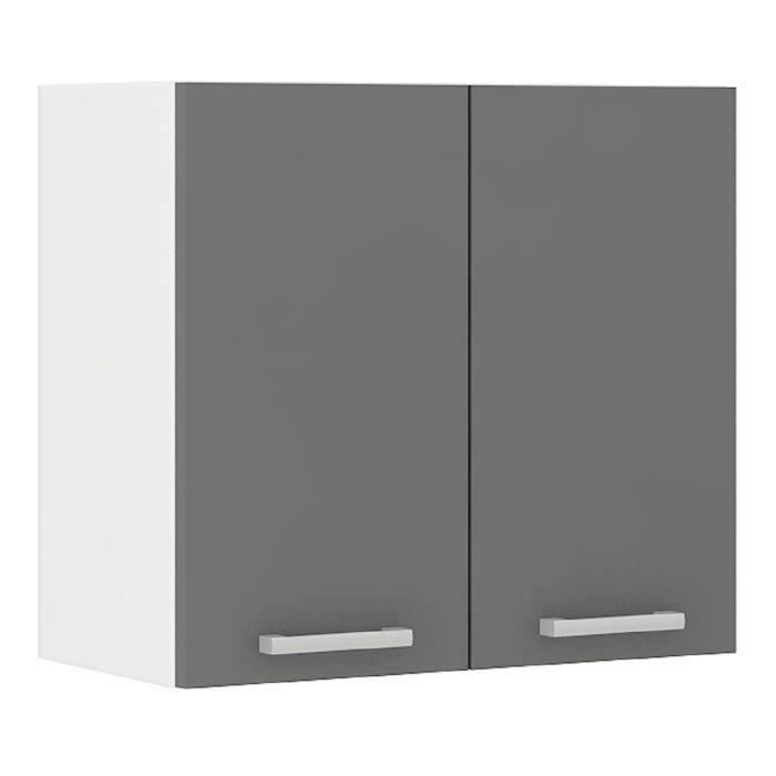 Ultra Mueble de cocina alto Gris, 2 puertas, 1 estante, 60x31x55 cm, melamina 16mm, alta calidad, europeo