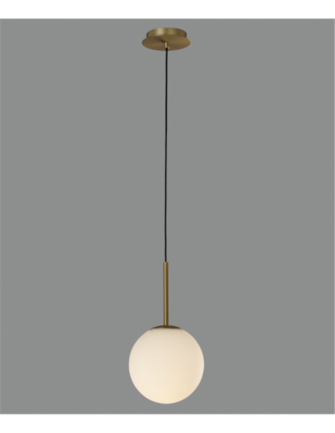 Lámpara colgante Parma – ACB – Lámpara tipo bola en acabado oro viejo, Disponible en 2 tamaños