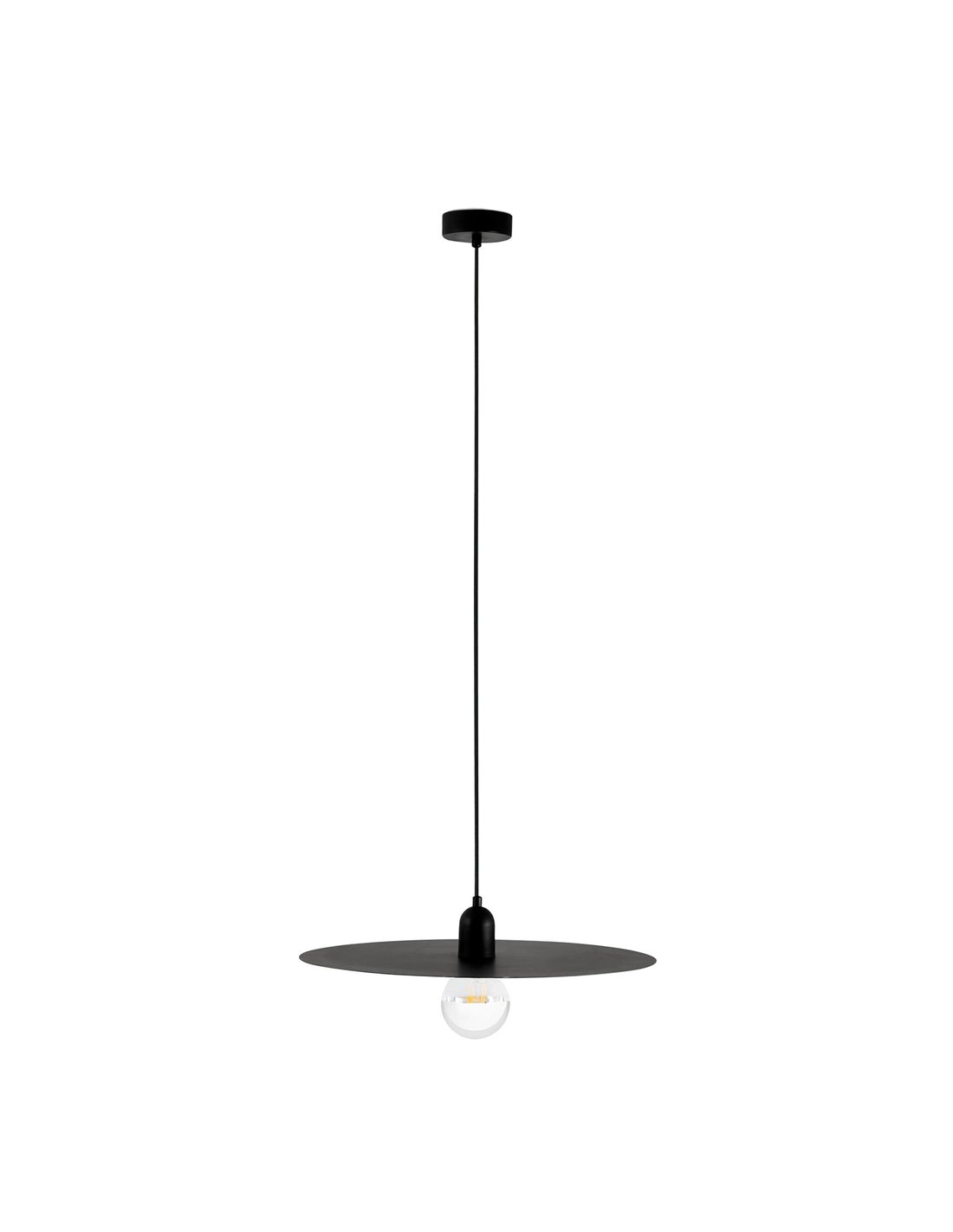 Lámpara colgante Plat - Faro - Lámpara decorativa de acero en blanco o negro
