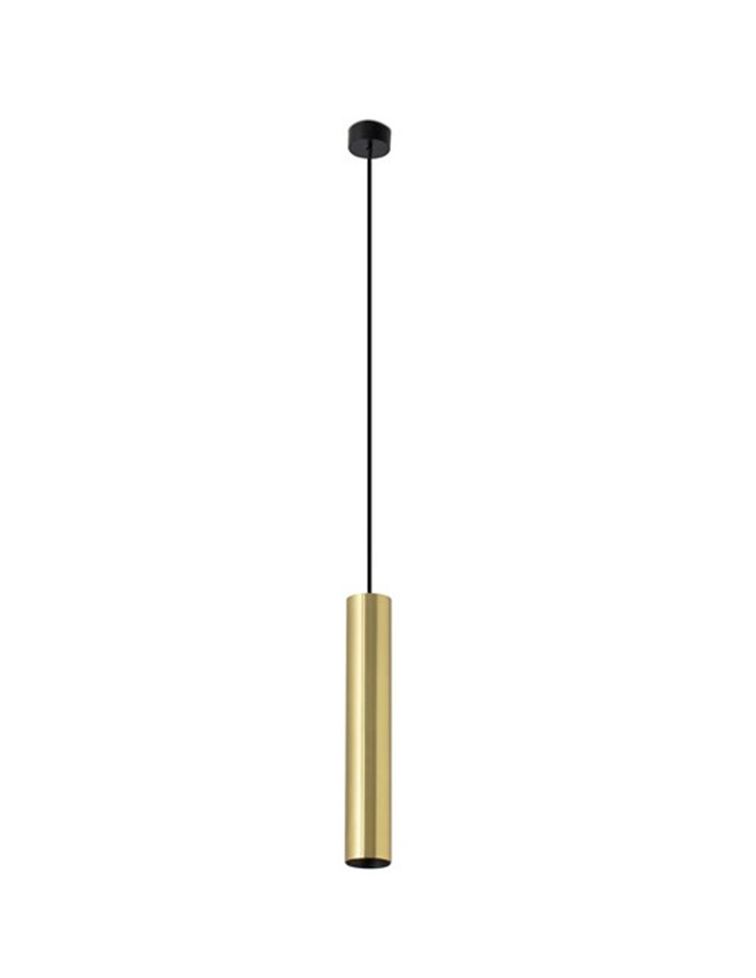 Lámpara colgante Stan - Faro - Aluminio blanco/negro/oro, lámpara tubular Ø6 cm