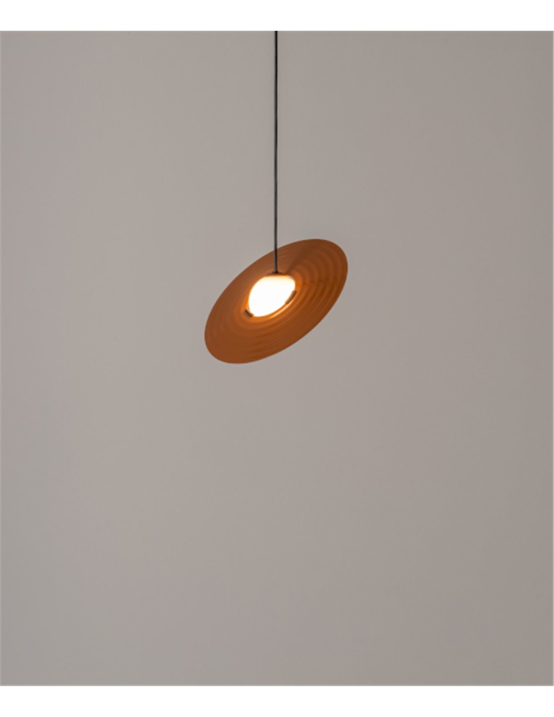 Lámpara colgante Symphony - Milan - Lámpara de techo moderna, Gris-Cobre-Visón, Ø 30-45 cm