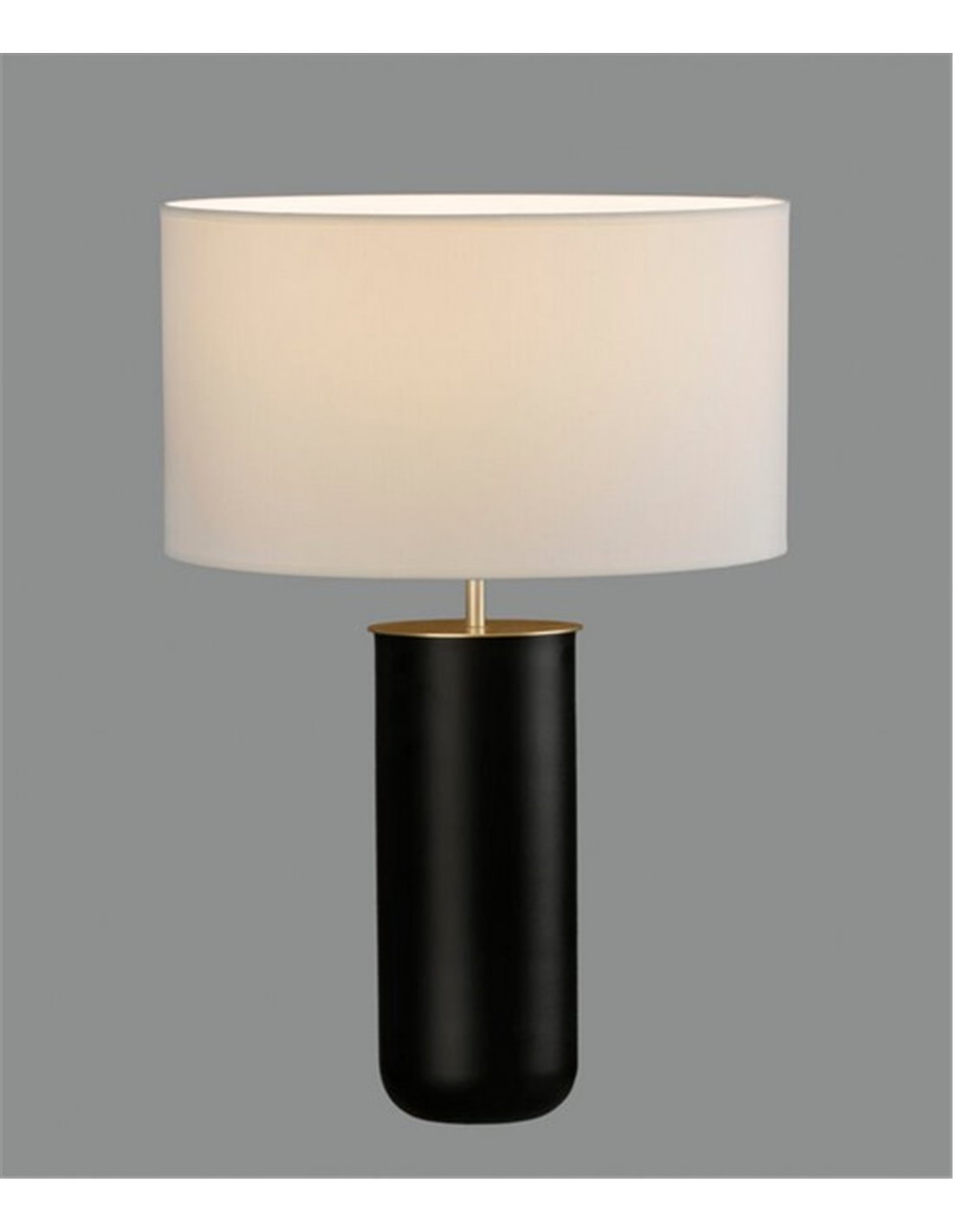 Lámpara de mesa Lindana - ACB - Lámpara elegante en negro, pantalla blanca