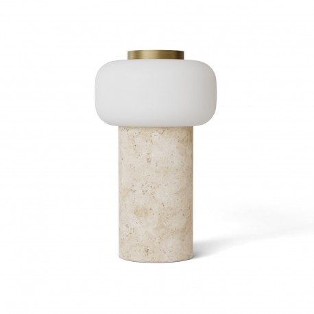 Lámpara de Sobremesa Mimo Vita Travertino batería recargable base de carga