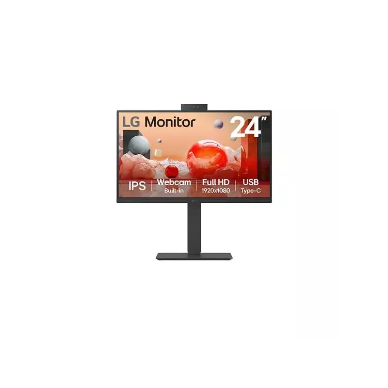 LG - Monitor Profesional IPS de 23.8 Full HD con Webcam Integrada y Conexión USB-C de 90W