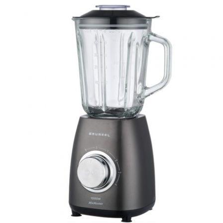 Grunkel Batidora de Vaso 1000W, 1.5L, Cuchillas de Titanio, 6 Velocidades, Negro