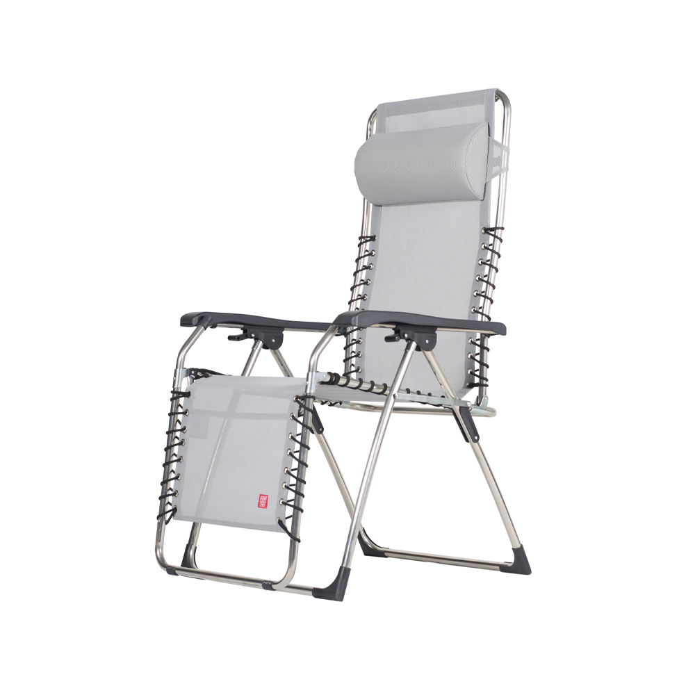 Silla para tomar el sol Movida Textaline grey, estructura de aluminio
