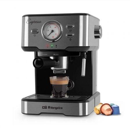 Orbegozo EX 5500 Cafetera Expreso 20 Bares 1100W Depósito 1.5L Café Molido Monodosis Nespresso Vaporizador