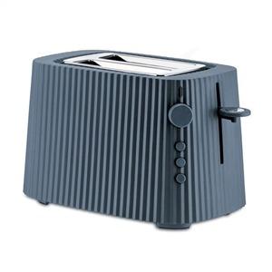 Alessi MDL08 G PLISSE Tostadora Gris, Diseño de Michele De Lucchi, Superficie Plisada, 6 Niveles de Tostado
