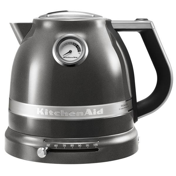 Kitchenaid 5KEK1522 Hervidor 1.5L Plata Medallón, Control de Temperatura, Pared Dual